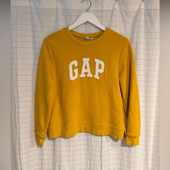 GAP Tops - GAP Retro Yellow Crewneck Sweatshirt Size Medium